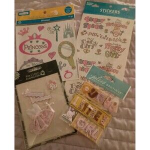 Little Princess Baby Girl Scrapbooking Stickers  4 Pack
